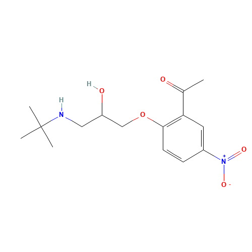 5-Nitro-2-(3-(tert-butylamino)-2-hydroxypropoxy)acetophenone (CAS: 329722-32-9) - Related Chemical Product