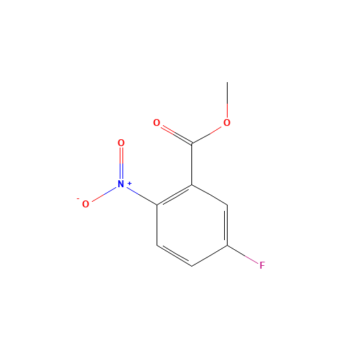 2-Nitro-5-fluorobenzoic Acid, Methyl Ester (CAS: 393-85-1) - Chemical Structure and Molecular Formula 