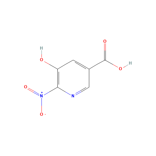 6-Nitro-5-hydroxy Nicotinic Acid (CAS: 59288-43-6) - Chemical Structure and Molecular Formula 