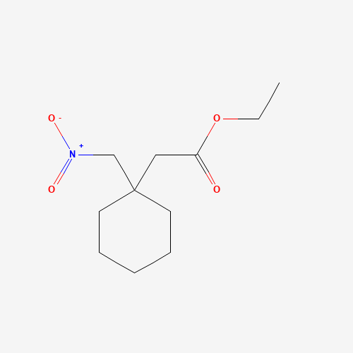 1-(Nitromethyl)cyclohexaneacetic Acid Ethyl Ester (CAS: 133938-45-1) - Chemical Structure and Molecular Formula 