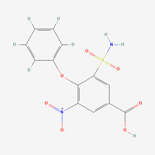3-Nitro-4-phenoxy-5-sulfamoylbenzoic Acid-d5 (CAS: 1072125-53-1) - Chemical Structure and Molecular Formula 