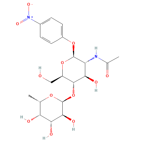 4-Nitrophenyl 2-Acetamido-2-deoxy-4-O-a-L-fucopyranosyl)-b-D-glucopyranoside (CAS: 259143-52-7) - Related Chemical Product
