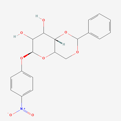 p-Nitrophenyl 4,6-Benzylidene-b-D-glucopyranoside (CAS: 83167-73-1) - Chemical Structure and Molecular Formula 