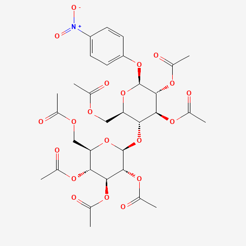 p-Nitrophenyl b-D-Cellobioside Heptacetate (CAS: 69948-03-4) - Chemical Structure and Molecular Formula 