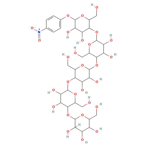 p-Nitrophenyl b-D-Cellopentaoside (CAS: 129411-63-8) - Chemical Structure and Molecular Formula 