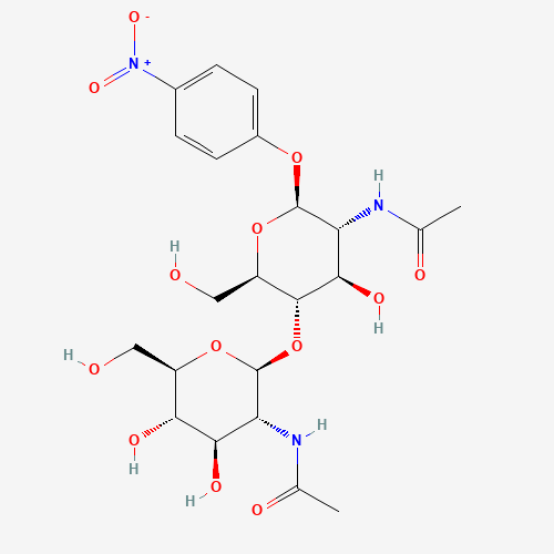 4-Nitrophenyl N,N-Diacetyl-b-D-chitobioside (CAS: 7284-16-4) - Chemical Structure and Molecular Formula 