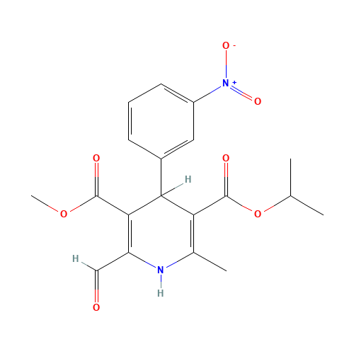 4-(3-Nitrophenyl)-2-formyl-6-methyl-1,4-dihydropyridine-3,5-dicarboxylic Acid 5-Isopropyl Ester 3-Methyl Ester (CAS: 75530-60-8) - Related Chemical Product