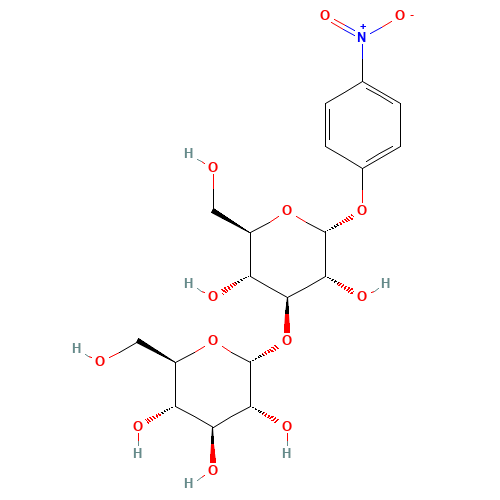 4-Nitrophenyl 3-O-a-D-Glucopyranosyl-a-D-glucopyranoside (CAS: 136632-95-6) - Chemical Structure and Molecular Formula 