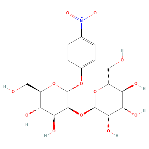 4-Nitrophenyl 2-O-(a-D-Mannopyranosyl)-a-D-mannopyranoside (CAS: 68462-57-7) - Chemical Structure and Molecular Formula 