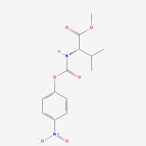 N-(4-Nitrophenoxycarbonyl)-L-valine Methyl Ester (CAS: 162537-10-2) - Chemical Structure and Molecular Formula 