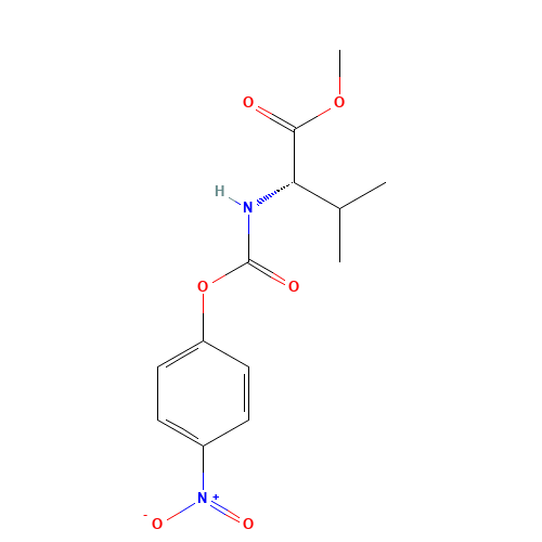 N-(4-Nitrophenoxycarbonyl)-L-valine Methyl Ester (CAS: 162537-10-2) - Chemical Structure and Molecular Formula 