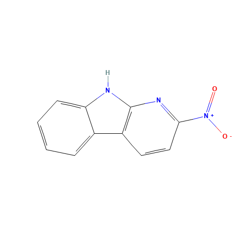 2-Nitro-9H-pyrido[2,3-b]indole (CAS: 176853-91-1) - Chemical Structure and Molecular Formula 