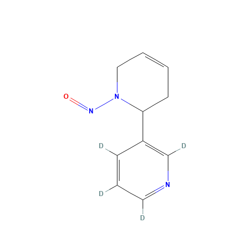 (R,S)-N-Nitroso Anatabine-2,4,5,6-d4 (CAS: 1020719-69-0) - Chemical Structure and Molecular Formula 