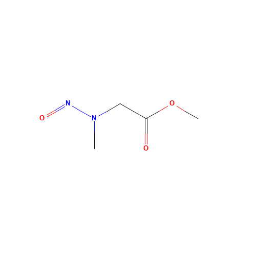 N-Nitroso Sarcosine Methyl Ester (CAS: 51938-19-3) - Chemical Structure and Molecular Formula 