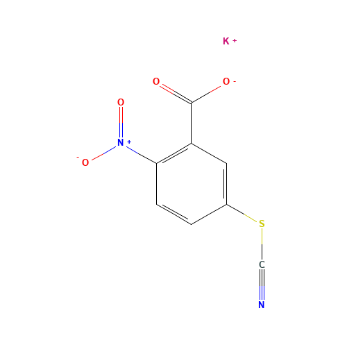 2-Nitro-5-thiocyanatobenzoic Acid Potassium Salt (CAS: 30344-83-3) - Chemical Structure and Molecular Formula 