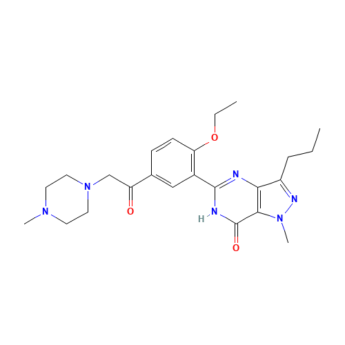 Nor-acetildenafil (CAS: 949091-38-7) - Chemical Structure and Molecular Formula 