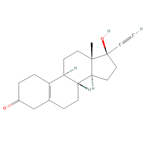 Norethynodrel (CAS: 68-23-5) - Chemical Structure and Molecular Formula 