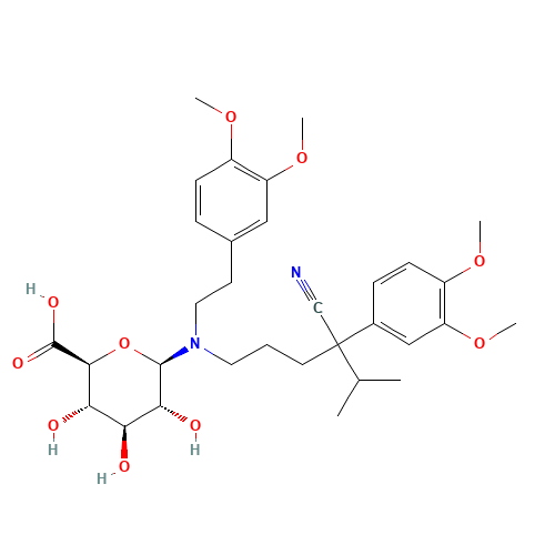 Nor Verapamil N-b-D-Glucuronide (CAS: 126883-99-6) - Related Chemical Product