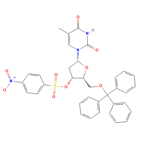 1-(3-O-Nosyl-5-O-trityl-2-deoxy-b-D-lyxofuranosyl)thymine (CAS: 471854-53-2) - Related Chemical Product