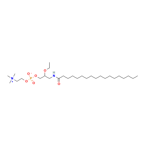 rac-3-Octadecanamido-2-ethoxypropan-1-ol Phosphocholine (CAS: 112989-02-3) - Chemical Structure and Molecular Formula 