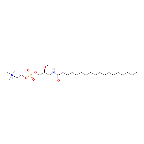 rac-3-Octadecanamido-2-Methoxypropan-1-ol Phosphocholine (CAS: 163702-19-0) - Chemical Structure and Molecular Formula 