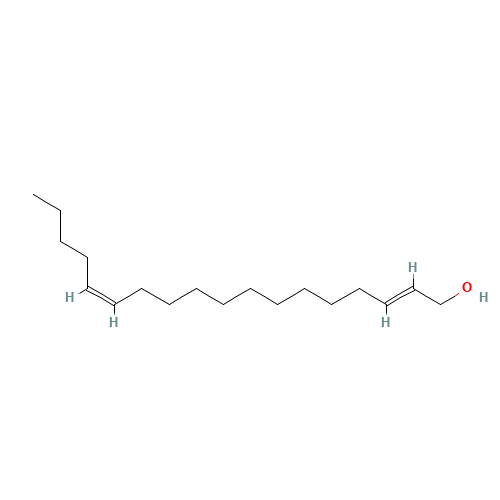 (2E,13Z)-Octadecadien-1-ol (CAS: 123551-47-3) - Chemical Structure and Molecular Formula 