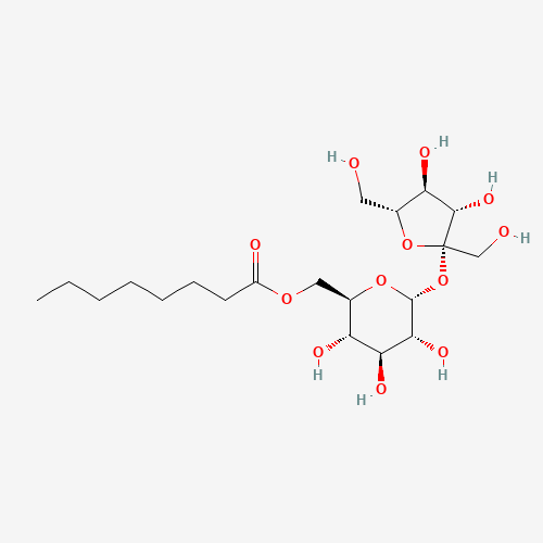 6-Octanoyl Sucrose (CAS: 13039-39-9) - Chemical Structure and Molecular Formula 