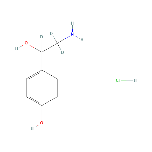 rac Octopamine-d3 Hydrochloride (CAS: 1219803-62-9) - Chemical Structure and Molecular Formula 