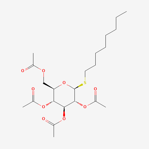 Octyl Tetra-2,3,4,6-O-acetyl-b-D-thioglucopyranoside (CAS: 85618-26-4) - Chemical Structure and Molecular Formula 