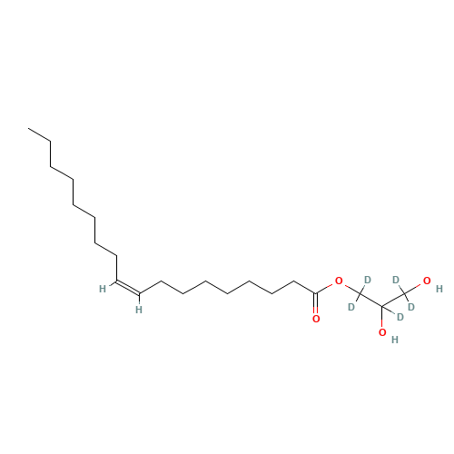 rac 1-Oleoyl Glycerol-d5 (CAS: 565183-24-6) - Chemical Structure and Molecular Formula 