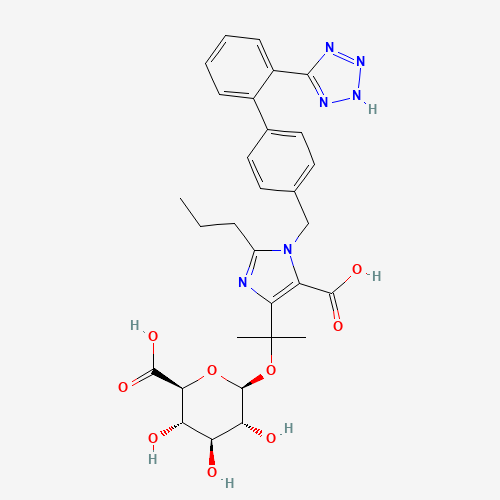 Olmesartan Acid O-b-D-Glucuronide (CAS: 369395-57-3) - Chemical Structure and Molecular Formula 