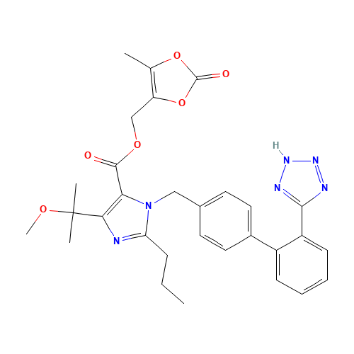 Olmesartan Medoxomil Methyl Ether (CAS: 896419-17-3) - Chemical Structure and Molecular Formula 