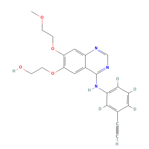 OSI-420-d4, Free Base (Desmethyl Erlotinib-d4) (CAS: 1216420-11-9) - Related Chemical Product