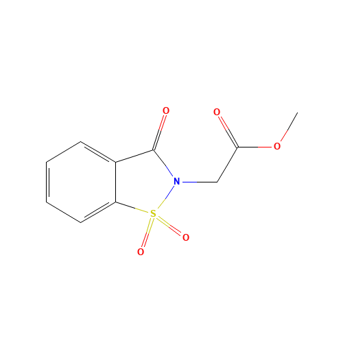 3-Oxo-1,2-benzoisothiazoline-2-acetic Acid Methyl Ester 1,1-Dioxide (CAS: 6639-62-9) - Chemical Structure and Molecular Formula 