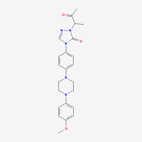 2-[2-(3-Oxobutyl)]-4-{4-[4-(4-methoxyphenyl)-piperazin-1-yl]-phenyl}-2,4-dihydro-[1,2,4-triazol-3-one (CAS: 250255-72-2) - Chemical Structure and Molecular Formula 