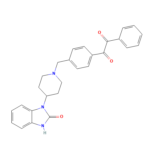 1-(4-{[4-(2-Oxo-2,3-dihydro-1H-benzimidazol-1-yl)piperidin-1-yl]methyl}phenyl)-2-phenylethane-1,2-dione (CAS: 612848-74-5) - Related Chemical Product