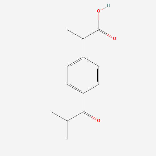 1-Oxo Ibuprofen (CAS: 65813-55-0) - Chemical Structure and Molecular Formula 