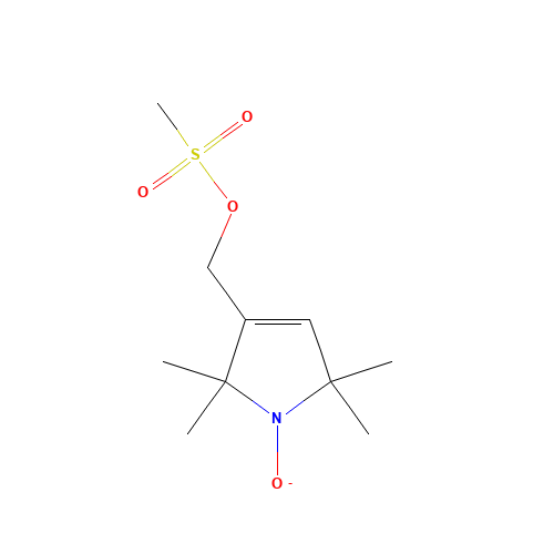 1-Oxyl-2,2,5,5-tetramethyl-?3-(methanesulfonyloxymethyl)pyrroline (CAS: 76893-27-1) - Chemical Structure and Molecular Formula 