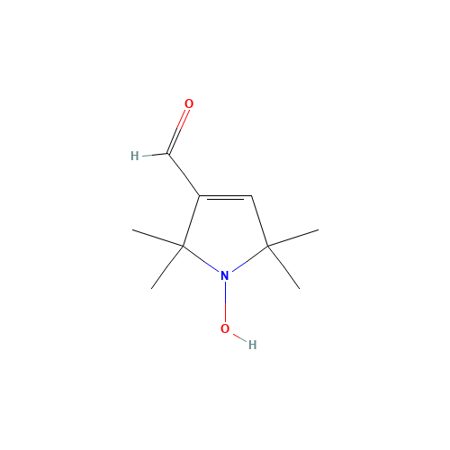 (1-Oxyl-2,2,5,5,-tetramethyl-?3-pyrroline)formaldehyde (CAS: 71051-83-7) - Chemical Structure and Molecular Formula 
