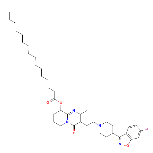 Paliperidone Palmitate (CAS: 199739-10-1) - Chemical Structure and Molecular Formula 