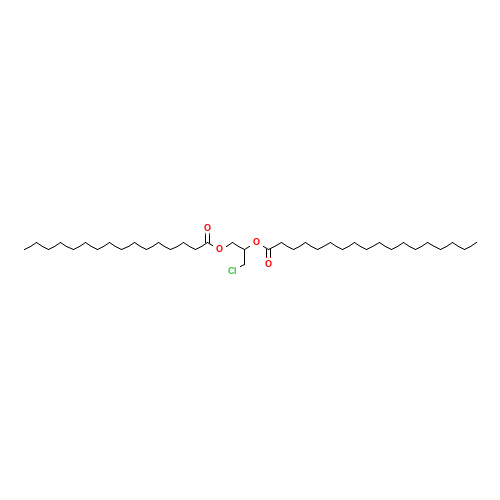 rac 1-Palmitoyl-2-stearoyl-3-chloropropanediol (CAS: 1185060-41-6) - Chemical Structure and Molecular Formula 