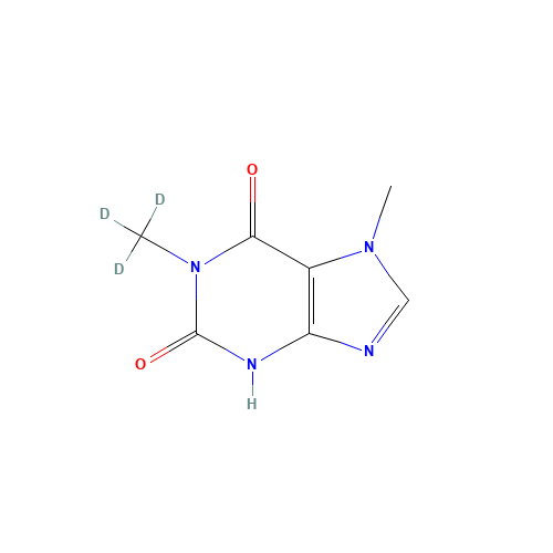 Paraxanthine-1-methyl-d3 (CAS: 188297-90-7) - Chemical Structure and Molecular Formula 