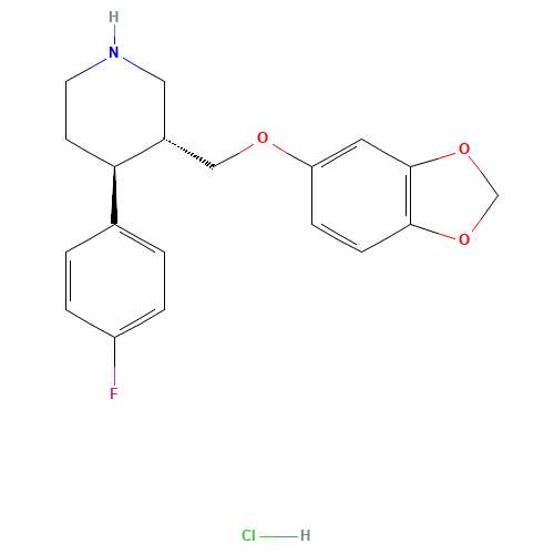 ent-Paroxetine Hydrochloride (CAS: 130855-30-0) - Chemical Structure and Molecular Formula 