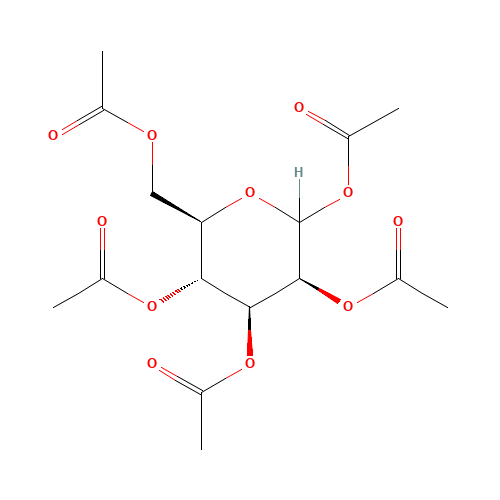 1,2,3,4,6-Penta-O-acetyl-D-mannopyranose (CAS: 25941-03-1) - Chemical Structure and Molecular Formula 