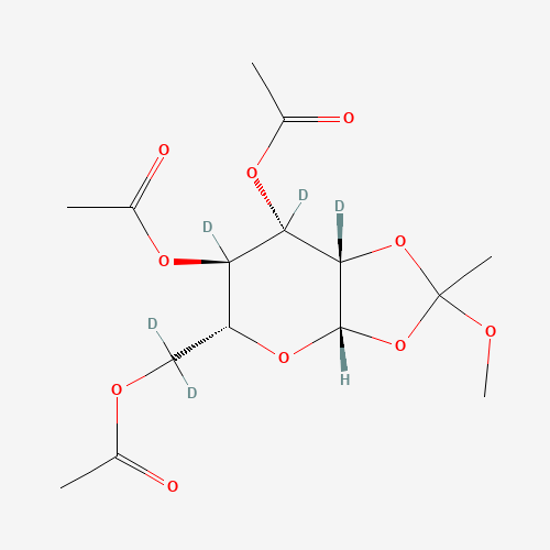 2,3,4,6,6'-Pentadeuterio-3,4,6-ri-O-acetyl-b-D-mannopyranose 1,2-(Methyl Orthoacetate) (CAS: 384342-60-3) - Chemical Structure and Molecular Formula 