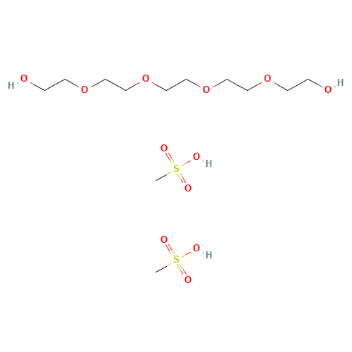 Pentaethylene Glycol Dimethanesulfonate (CAS: 109789-39-1) - Chemical Structure and Molecular Formula 