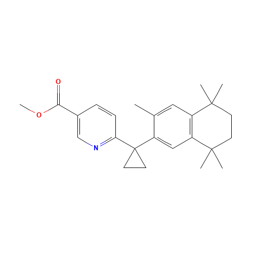 6-[(3,5,5,8,8-Pentamethyl-5,6,7,8-tetrahydronaphthalen-2-yl)cyclopropyl] Nicotinic Acid Methyl Ester (CAS: 153559-50-3) - Chemical Structure and Molecular Formula 