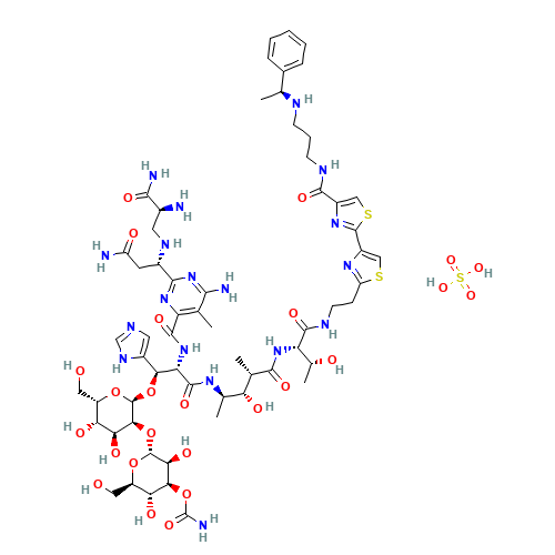 Peplomycin Sulfate (CAS: 70384-29-1) - Chemical Structure and Molecular Formula 