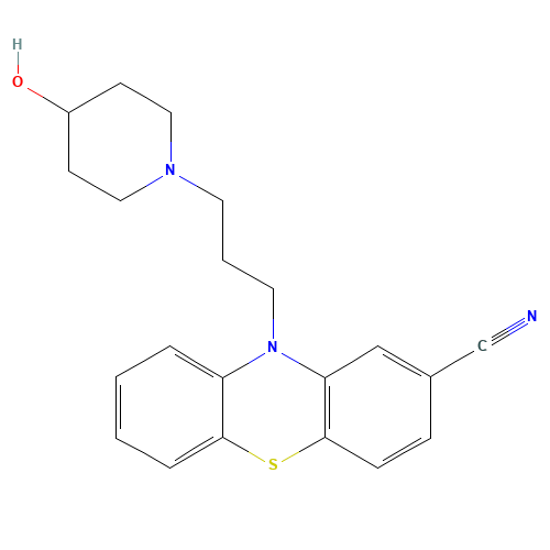 Pericyazine (CAS: 2622-26-6) - Chemical Structure and Molecular Formula 