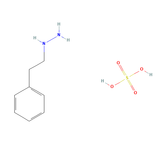 Phenelzine Sulfate (CAS: 156-51-4) - Chemical Structure and Molecular Formula 